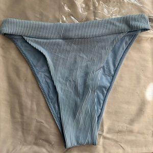 Monday Swimwear Argentina Bottom- Size S- Sky Blue Crinkle